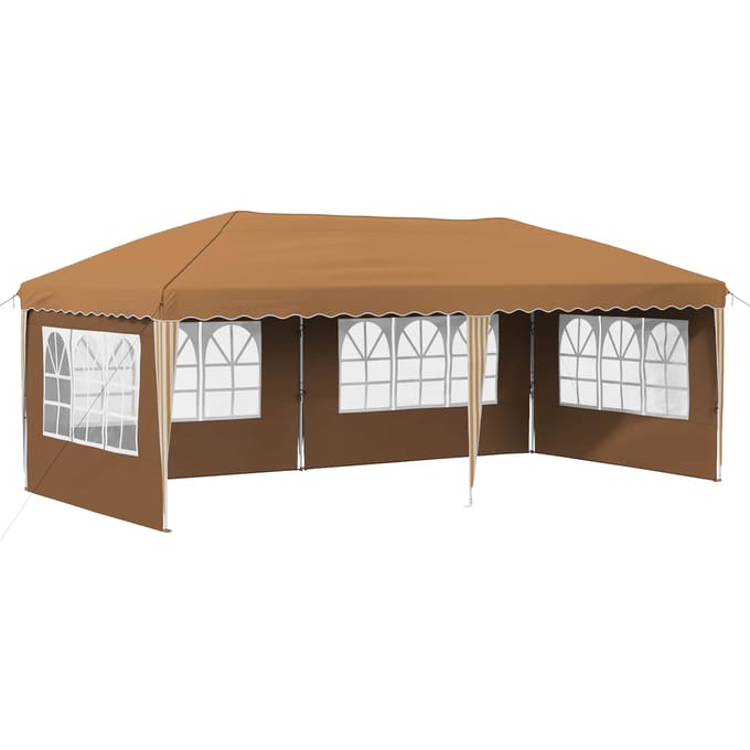vidaXL - Pop-up - Feesttent - 574 - x - 289 - x - 245 - cm - Beige