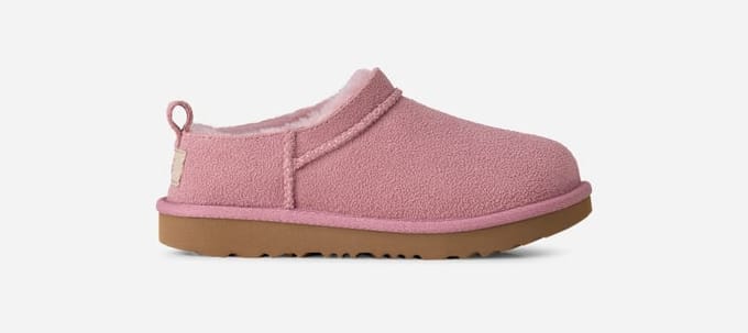 UGG® Classic Micro for Kids in Dusty Orchid, Size 3, Suede/Polyester/Wool