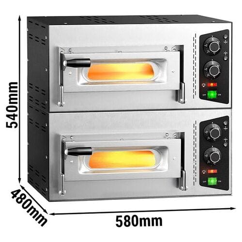 GGM Gastro Elektro Pizzaofen - 1x 35cm - Manuell Zilver