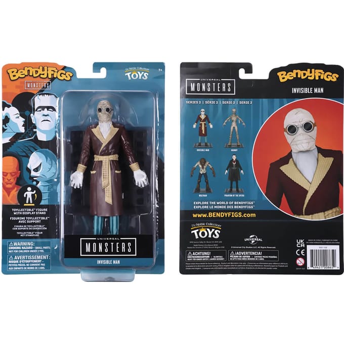 Noble Collection Universal Monsters The Invisible Man BendyFig 7.5 Inch Action Figure