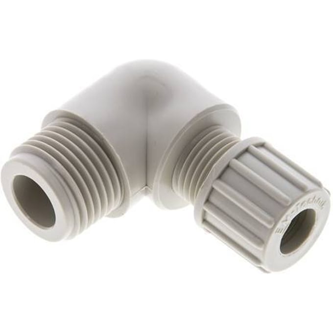 10x8mm & G1/2'' PP L-Vorm Knelfitting Buitendraad 10bar