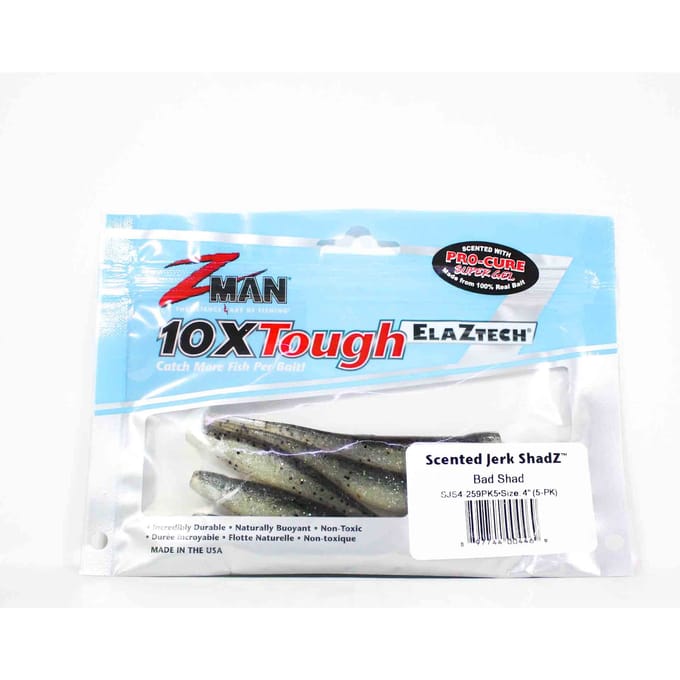 Zman Soft Lure Jerk ShadZ 4 Inch 5/Pack Bad Shad (4469)