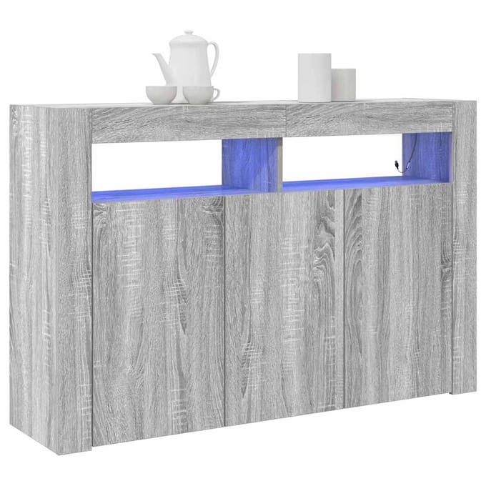 vidaXL - Dressoir - Grijs - Sonoma - 116 - x - 30 - x - 75 - cm - Bewerkt - hout