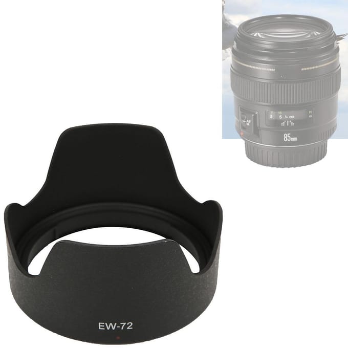 EW-72 Plastic Zonnekap Vervanging voor Canon EF 35mm f 2.0 IS USM black