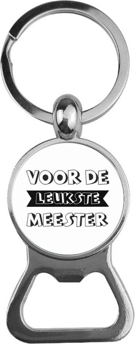 Bieropener Glas -  Voor De Leukste Meester
