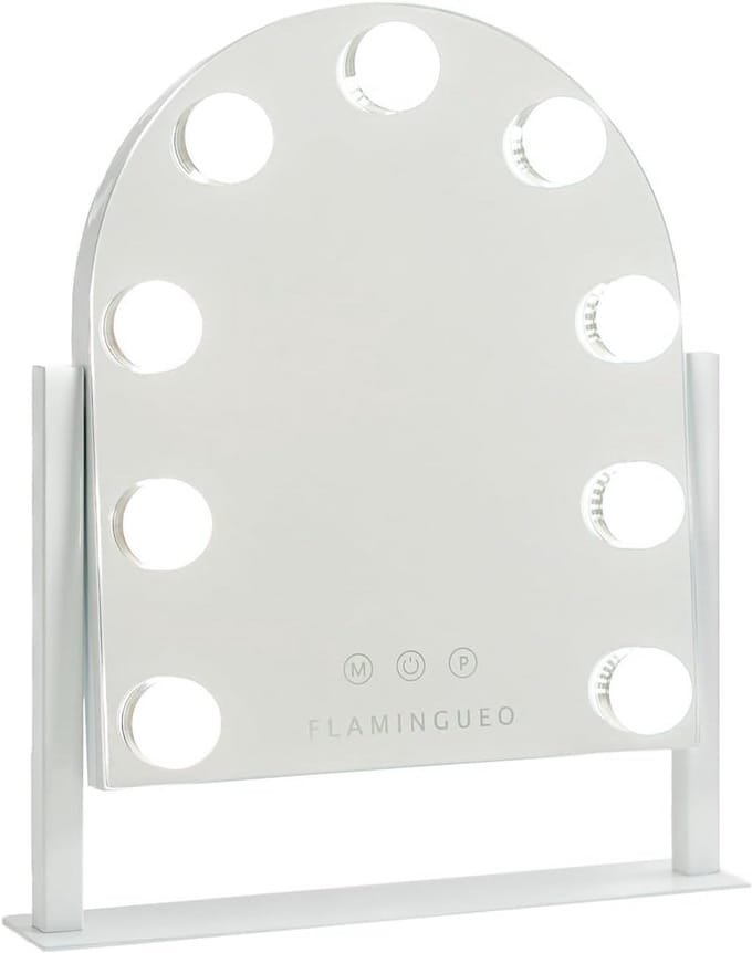 Verlichte Make-up Spiegel met 9 LED's en 3 Lichtmodi