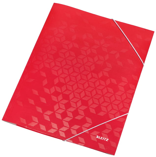 Leitz WOW Elastomap met 3 kleppen A4 - Karton - Rood