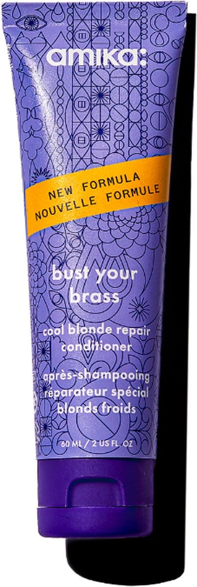 amika bust your brass cool blonde bond repair conditioner 60 ml