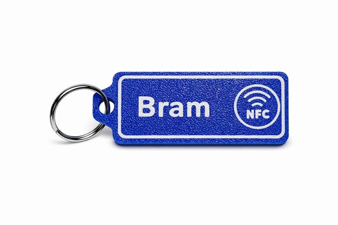 Gepersonaliseerde NFC Sleutelhanger met Naam – Programmeerbaar via NFC Tools – 3D Geprint – Uniek & Praktisch Cadeau