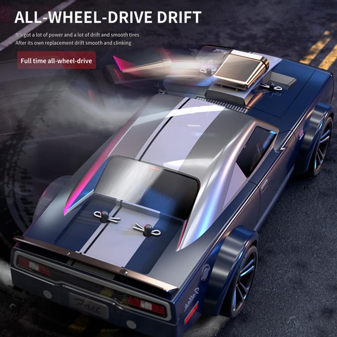 Afstandsbediening Drift Auto 1/16 Afstandsbediening Auto 2,4 GHz 4WD 35 km/u Afstandsbediening Raceauto Hoog 1 battery rood