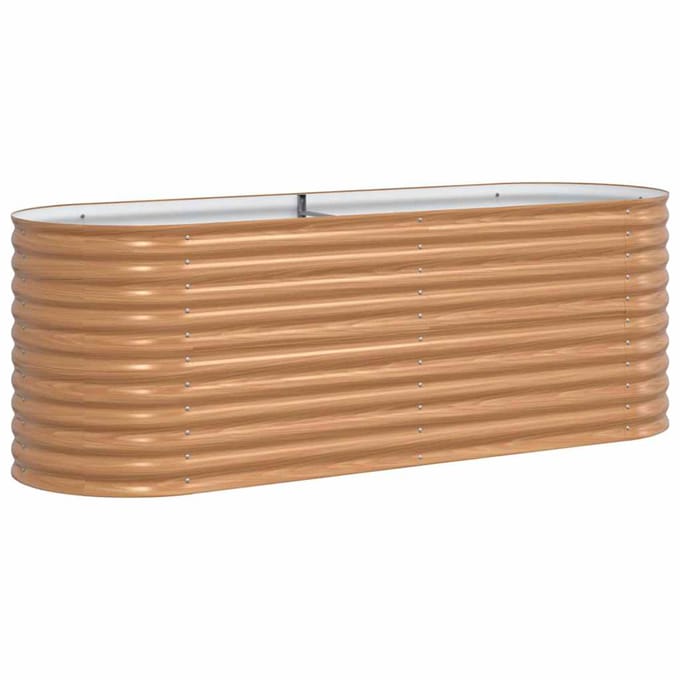 vidaXL - Verhoogd - bed - Bruin - 240 - x - 80 - x - 81 - cm - Staal