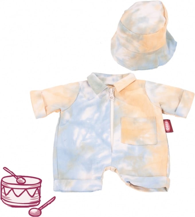 Götz poppenkleding met tie-dye effect voor pop van 30-36cm