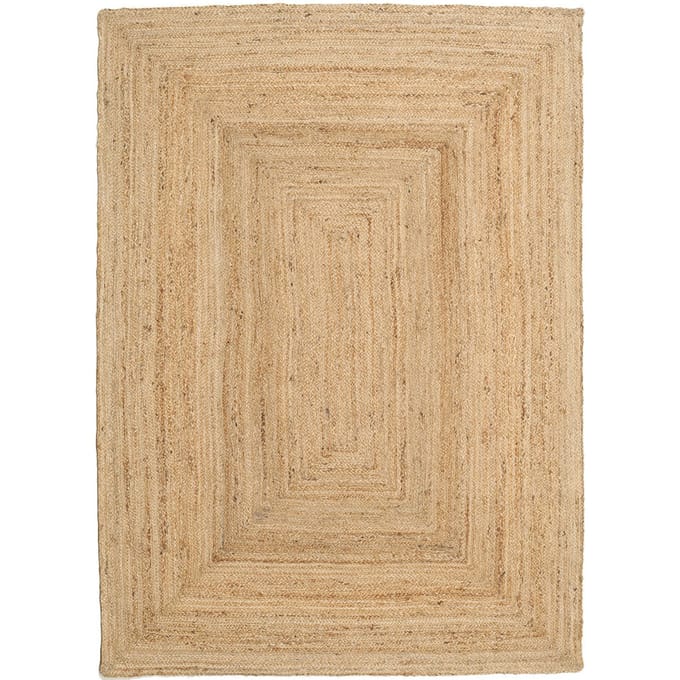 Jute Vloerkleed Rechthoek naturel 140 x 200cm Mrcarpet