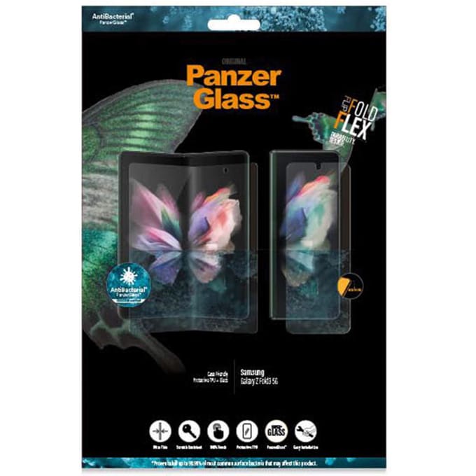 PanzerGlass Anti-Bacterial Case Friendly Screenprotector geschikt voor Samsung Galaxy Z Fold3