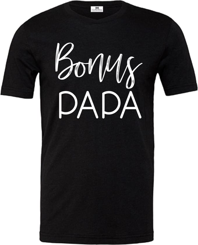 T-shirt bonus papa-Vaderdag-zwart-wit-Maat M