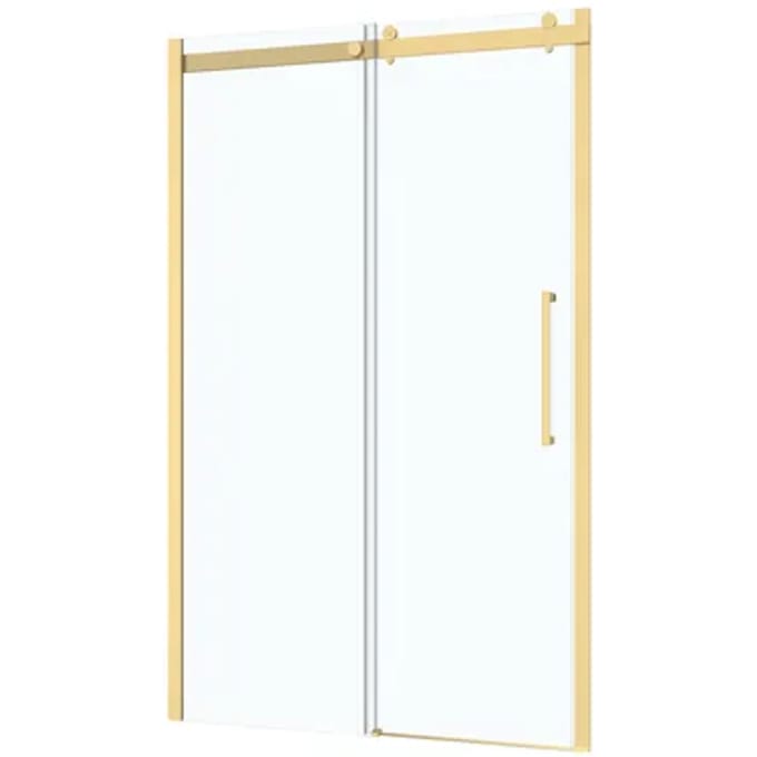 Aurlane - Douche Schuifdeur Rolling 120 X 200cm - Goud Profiel - 8 Mm Helder Glas