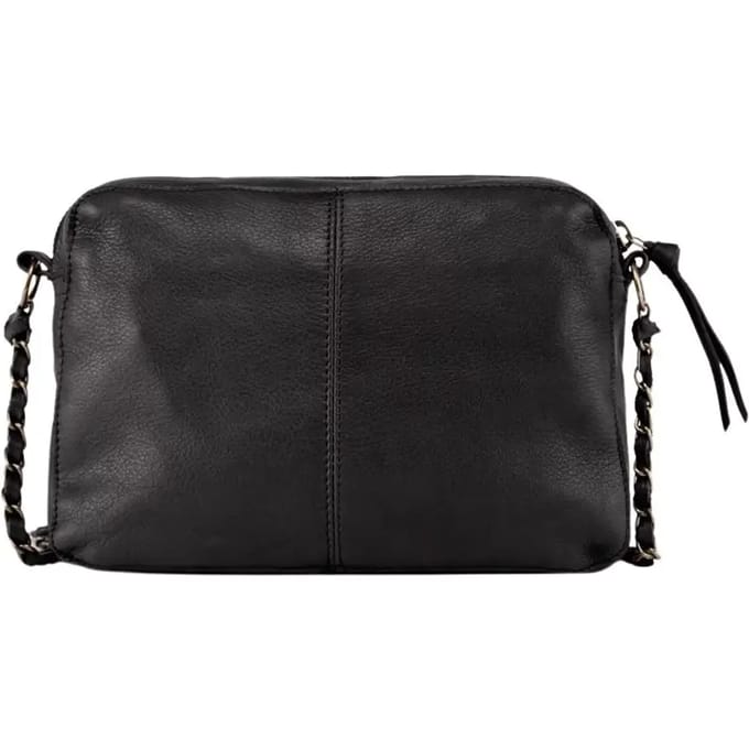 Pieces Naina Leather Cross Over Bag - Black - Maat ONE SIZE
