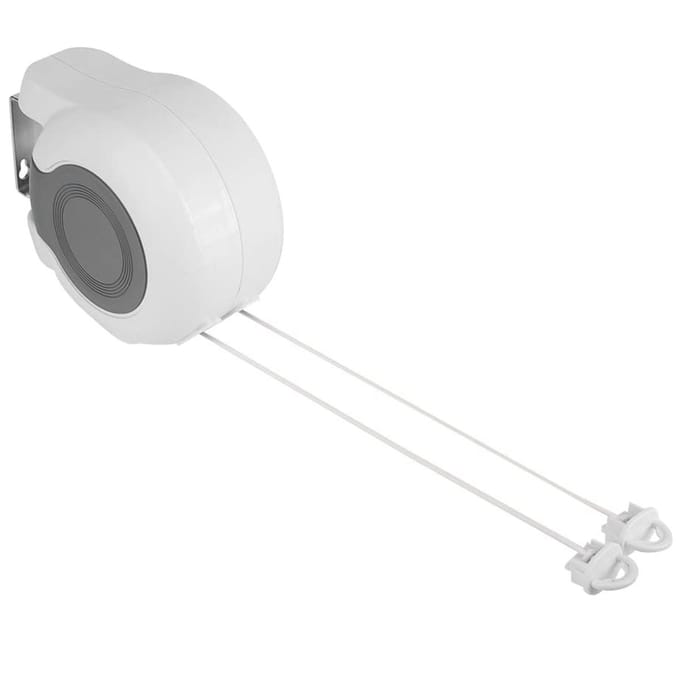 13m Wandmontage Uittrekbare Dubbele Waslijn Binnen Buiten Wassen Wasgoed Hulpmiddel gray