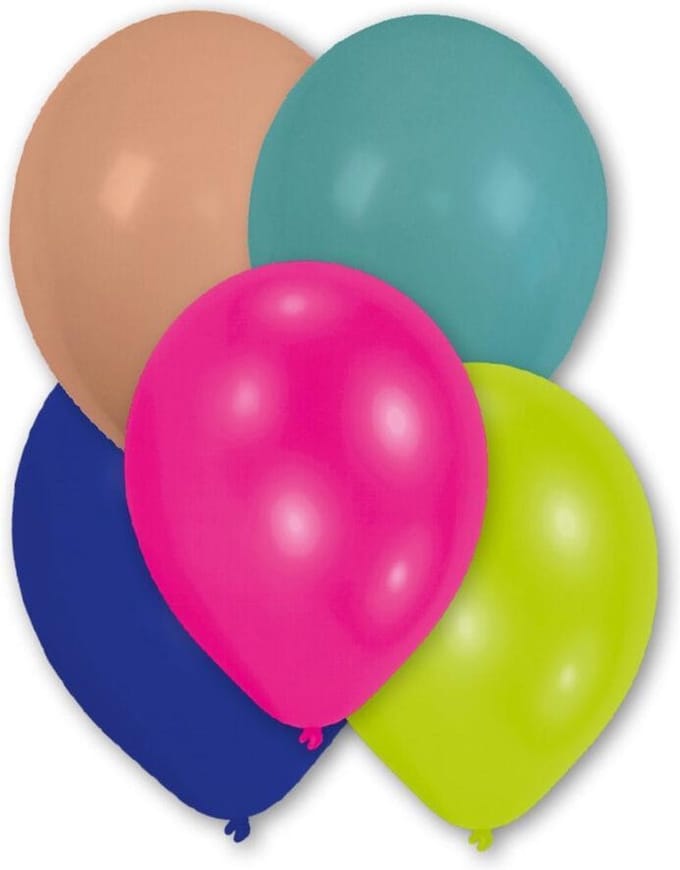 10 Latex ballonnen assorti 27,5 cm