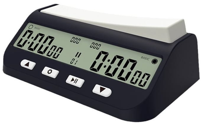 Digitale Schaaktimer - Schaakklok Stopwatch - Schaken Spelletjes - Multifunctionele Timer - 15 x 9 x 6 cm - Zwart