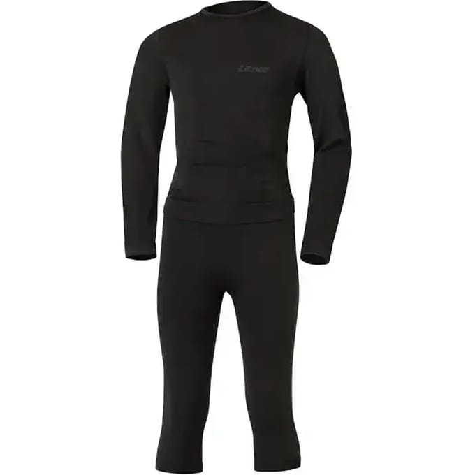 Lenz 3/4 Pants Lange Mouwen Basislaagset Zwart 8-10 Years Kinderen