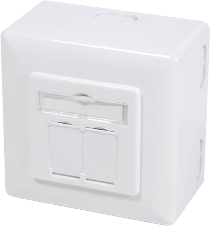 LogiLink NP0039 Cat6 2-Port Network Outlet Box