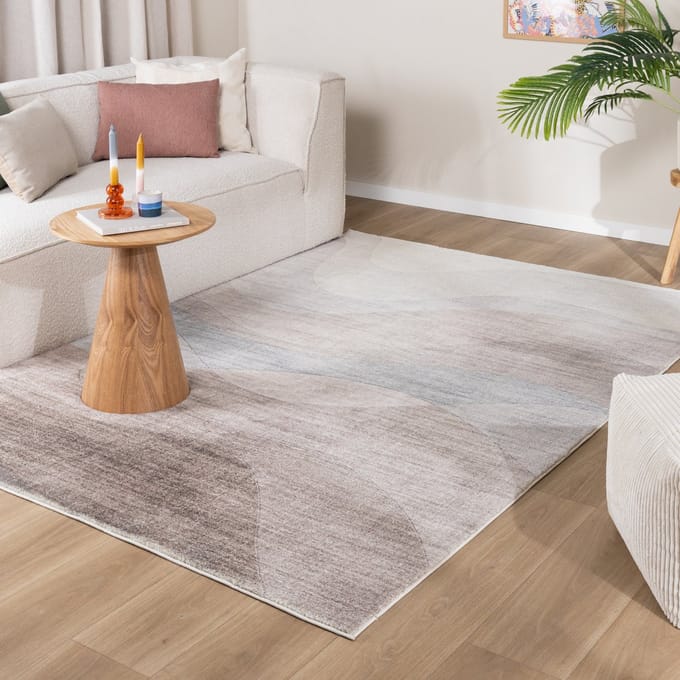 Fraai Modern vloerkleed - Field Taupe - 80x150cm