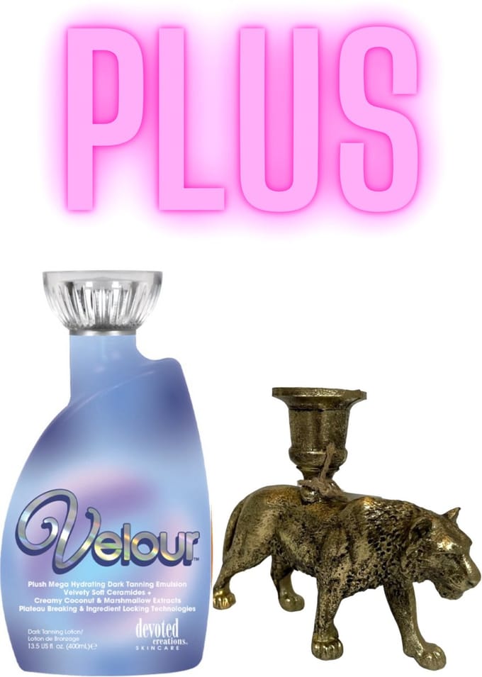Devoted Creations Velour 400 ml PLUS Kandelaar Tijger Bronze