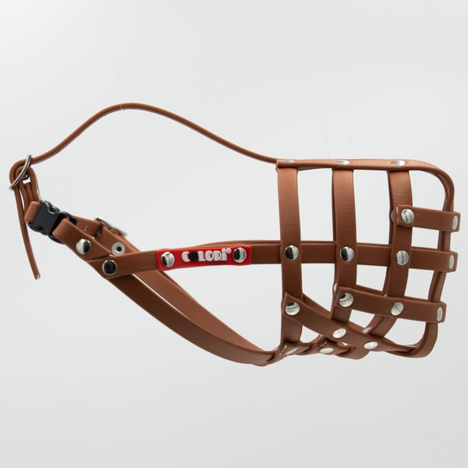COLORI® Herder muilkorf M, lichtbruin maat 6 hond