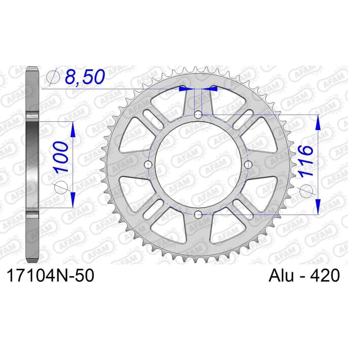 Tandwiel Afam 420 50 dents