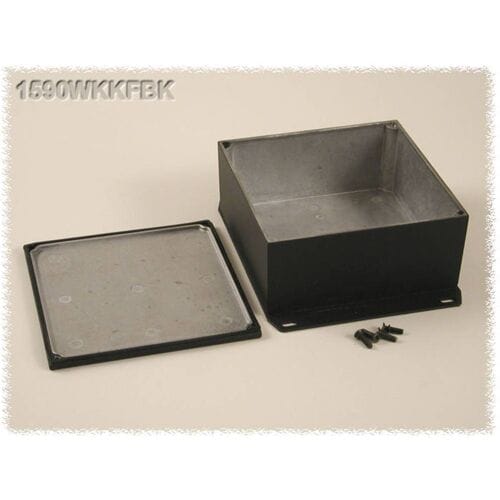 Hammond Electronics 1590WKKFBK Universele behuizing 125 x 125 x 57 Aluminium Zwart 1 stuk(s)