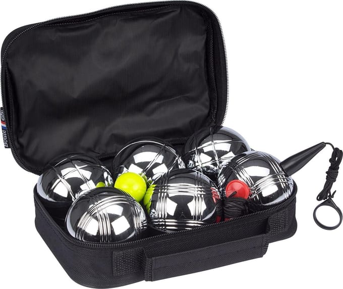 Get & Go Jeu de Boules Set VI - 6 Ballen - Chroom