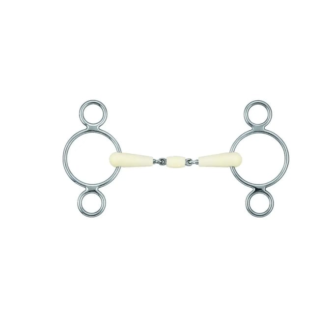 Pessoa dubbelgebroken paardenbit Soyo Happy Mouth 3