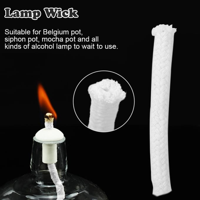 Mèche de Lampe à Alcool à Huile de Coton Outils de Chauffage Accessoires de Remplacement white