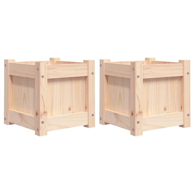 vidaXL - Plantenbakken - 2 - st - cm - massief - grenenhout