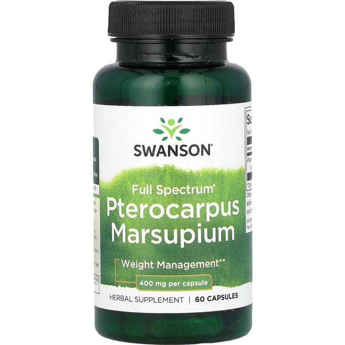Volledig Spectrum Pterocarpus Marsupium, 400 mg, 60 Capsules