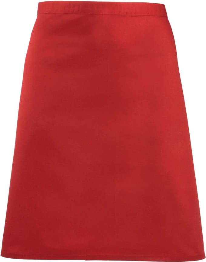 Schort/Tuniek/Werkblouse Unisex One Size Premier Red 65% Polyester, 35% Katoen