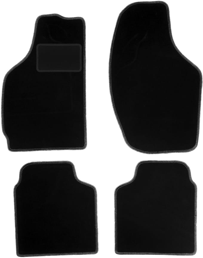 Zwarte veloursmatten voor: Daewoo Tico hatchback (1996-2001)
