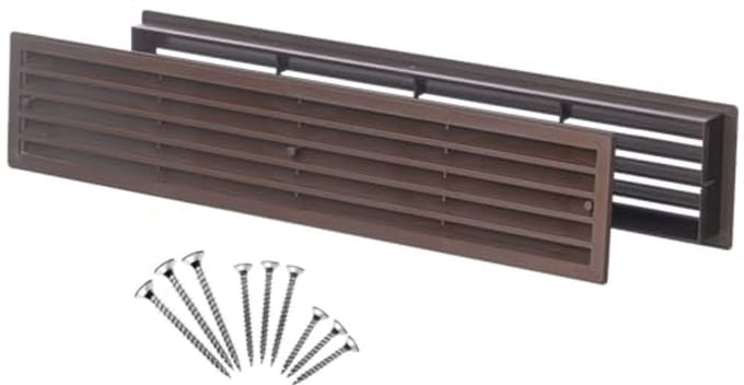 Ventilatierooster 450x92mm - Deurrooster voor Passieve Ventilatie - Kunststof ABS