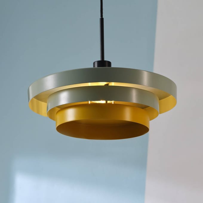 OSRAM Layers decoratieve hanglamp met E27 fitting, 400mm, IP20, metaal, groen/geel