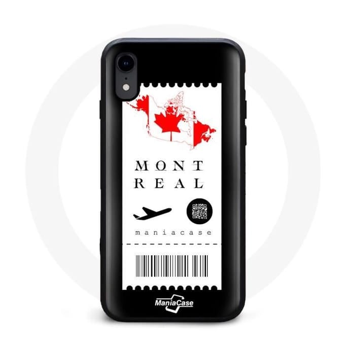 Coque iphone XS billet d'avion montréal