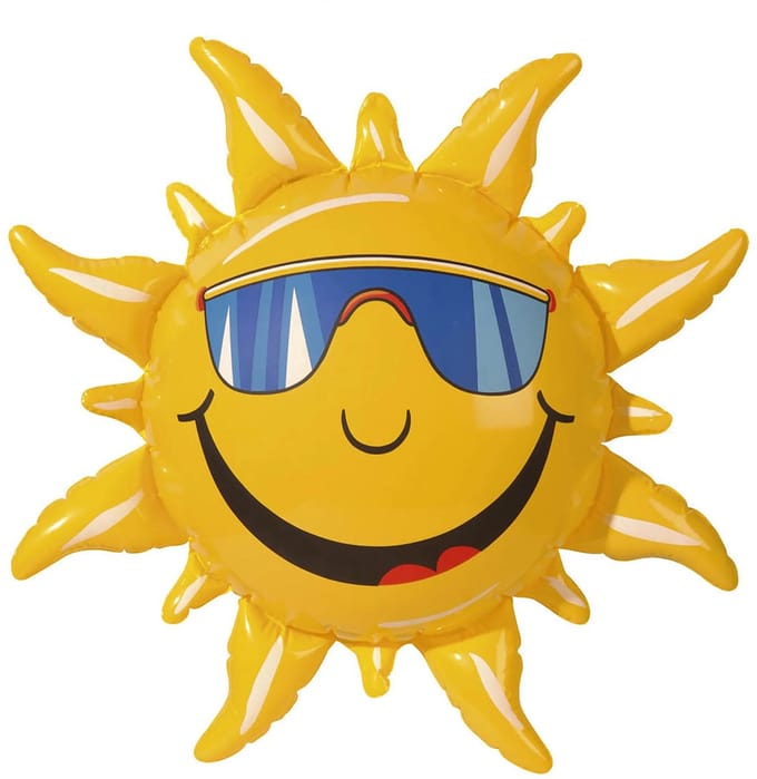 Widmann Opblaasbare zon - 60 cm - Hawaii/Tropisch thema - feest decoratie