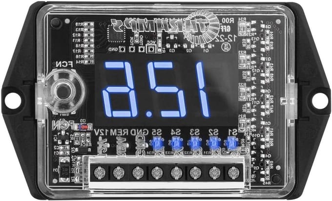 Digitale Voltmeter - Spanningsmeter Auto - Auto Elektronica - Sequencer Functie - 5.3 x 8.8 cm - Zwart
