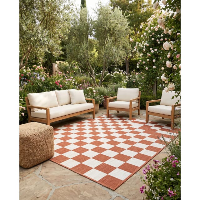 Muratap Buitenkleed brussels costa blocks terra creme- 200x290 cm