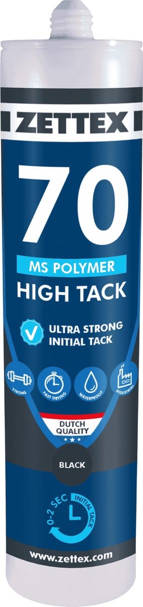 MS 70 High Tack ACTIE - Zwart - 290 ml