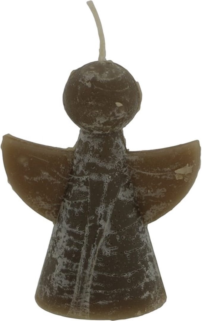 Home Society - Engel Kaarsjes - Doos 6 stuks - Bruin - 8.5 cm