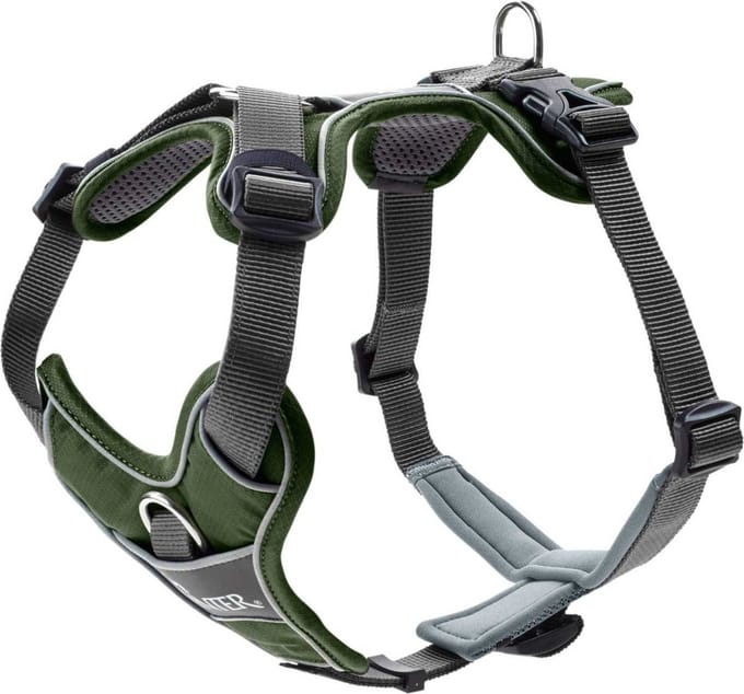 Hunter Harnas Divo Groen&Grijs - Hondentuig - S 45-56 Cm