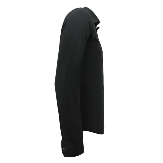 Business Overhemd Voor Heren - Slim Fit Blouse Stretch - Zwart