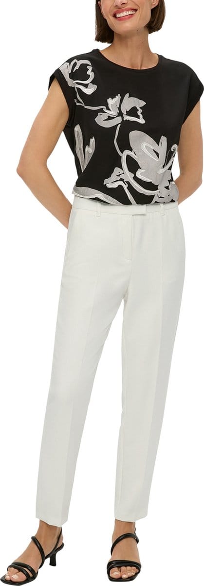 s.Oliver BLACK LABEL - Broek - Maat 36 - Vrouwen - wit - voering