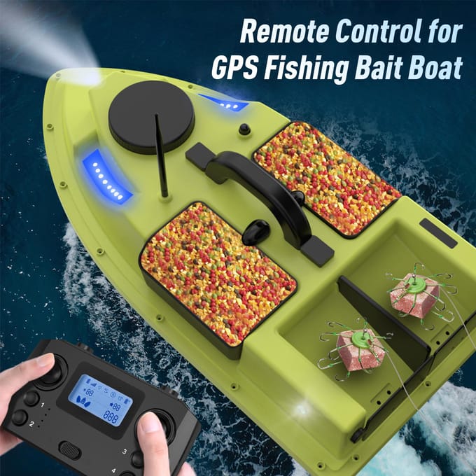 Télécommande pour bateau de pêche à appât GPS D19 D20 noir